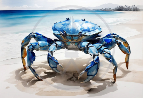 Blue Crab Canvas Art