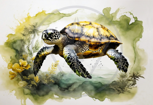 Sea Turtle #1 Canvas Art
