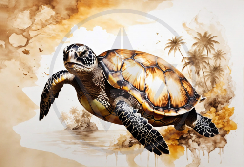 Sea Turtle #2 Canvas Art